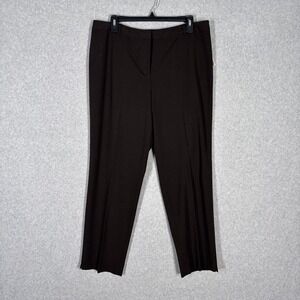 Vintage 90s Talbots Pants‎ 14P Chocolate Stretch Academia Minimal Grandma Career